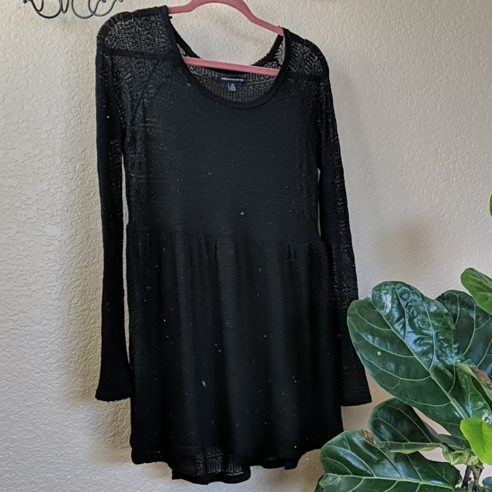 Black babydoll top